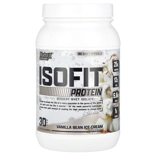 Nutrex Research, Proteine IsoFit®, înghețată cu boabe de vanilie, 2,14 lb (969 g)