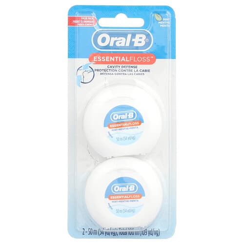 Oral-B, EssentialFloss™, Value Pack, Mint, 2 Pack, 54 yd (50 m) Each