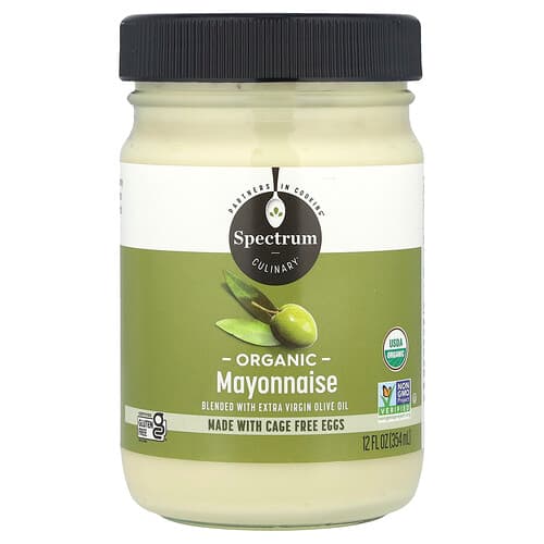 Spectrum Culinary, Maioneză organică cu ulei de măsline extravirgin, 12 fl oz (354 ml)