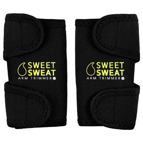 Sports Research, Sweet Sweat®, tuns brațe, mediu, negru și galben, 1 pereche