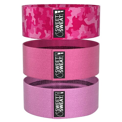 Sports Research, Sweet Sweat, Hip Bands, Pink, 3 Bands