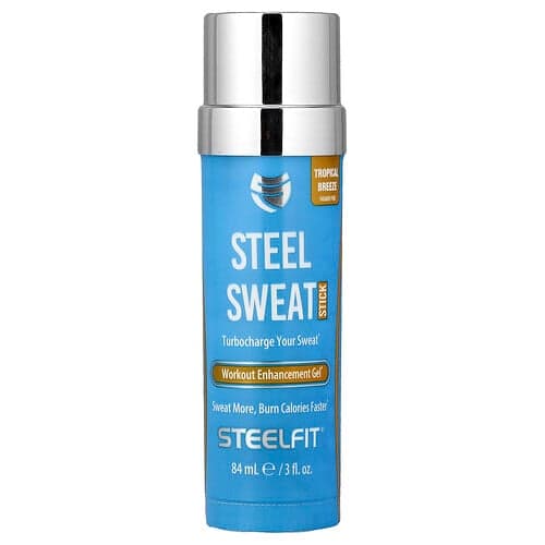 SteelFit, Steel Sweat Stick, Workout Enhancement Gel, Tropical Breeze, 3 fl oz (84 ml)
