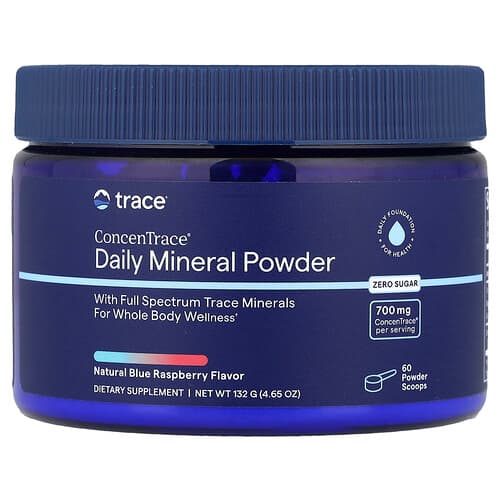 Trace, Pudră minerală zilnică ConcenTrace®, zmeură albastră, 132 g