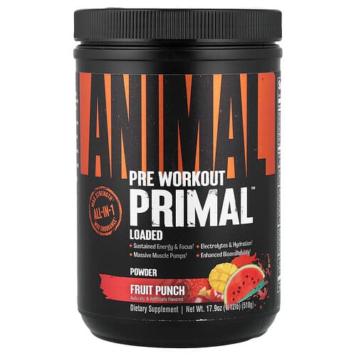 Animal, Pudră Primal Preantrenament, Punch cu fructe, 17,9 oz (507,5 g)