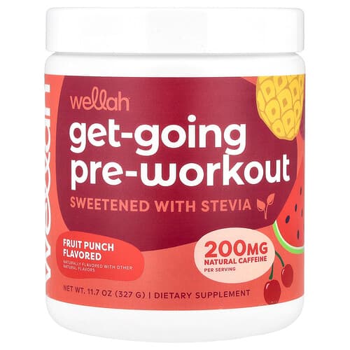 Wellah, Get-Going înainte de antrenament, punch de fructe, 327 g (11,7 oz);