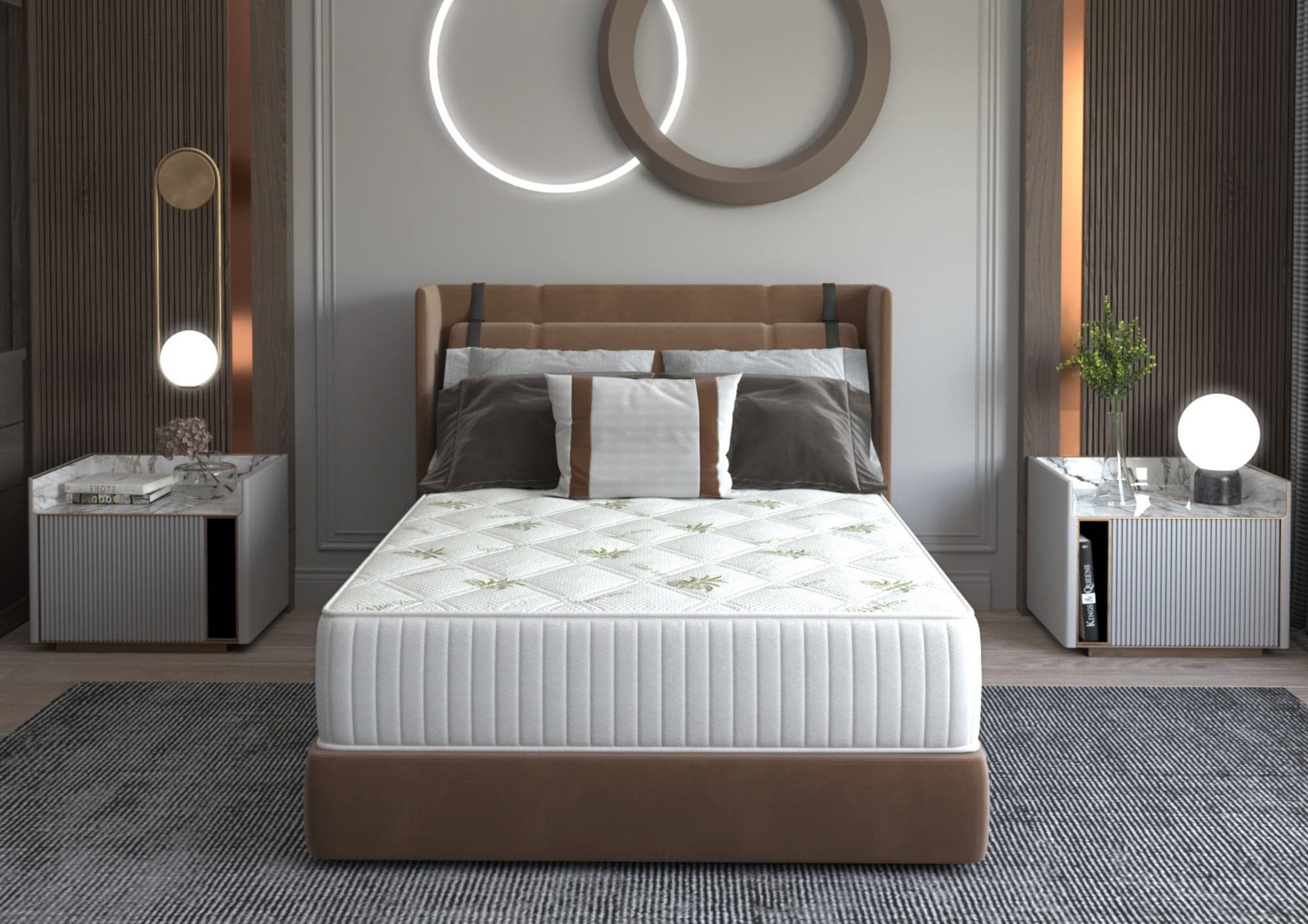 Saltea cu memorie Somnart Memory Ultimate 120x200, înălțime 24 cm, husă cu Aloe Vera, cu mânere, fermitate medie