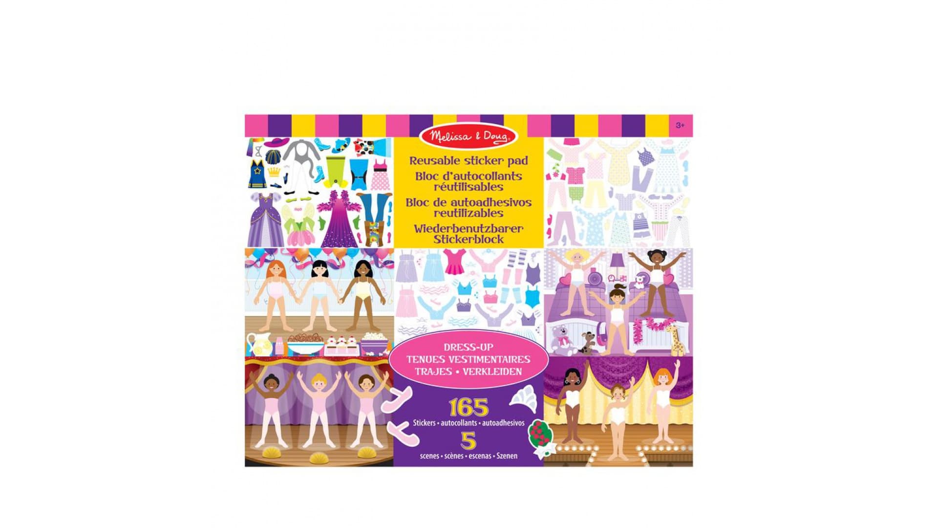 Melissa & Doug autocolante reutilizabile cu placă - îmbrăcare