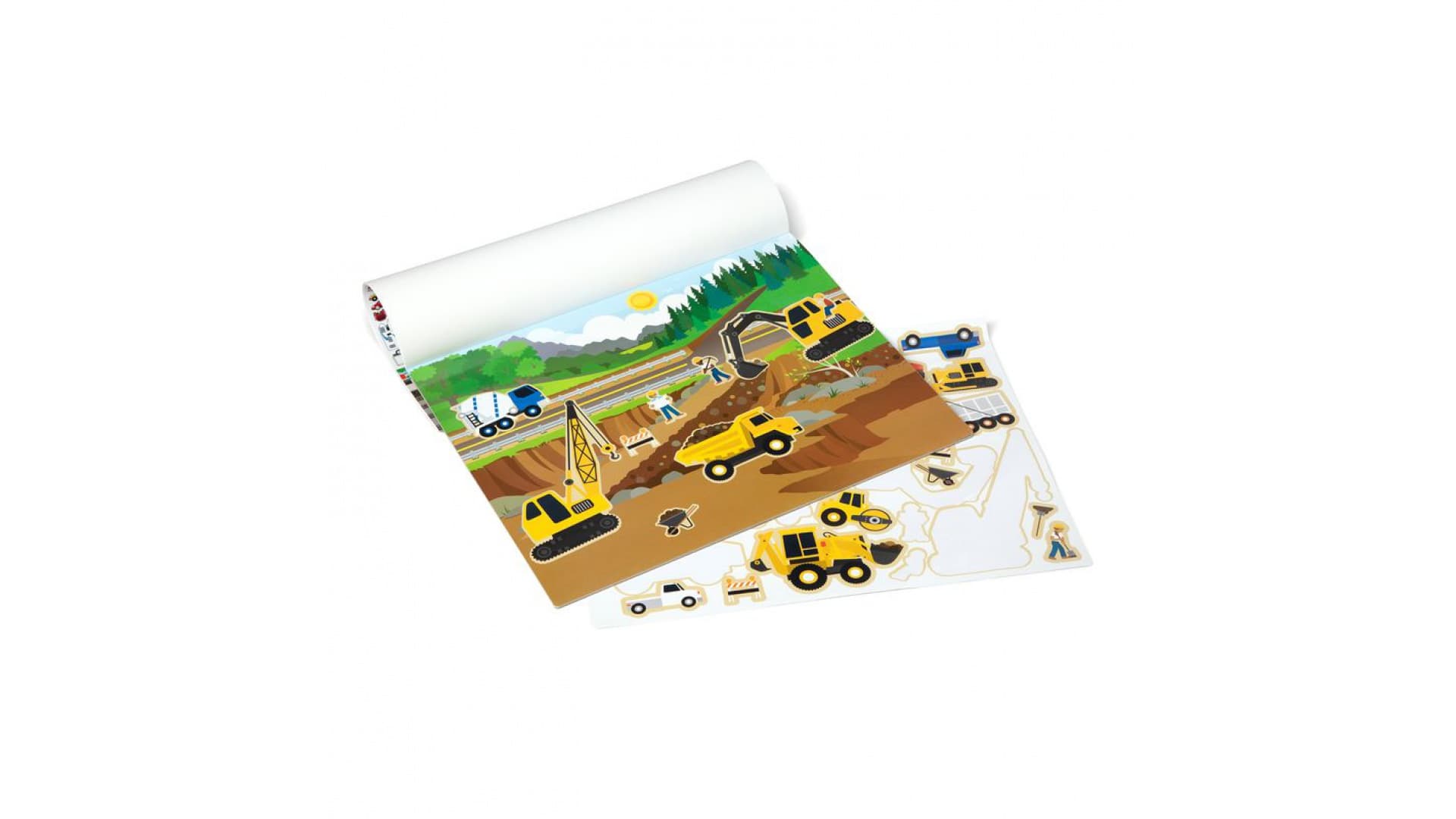 Melissa & Doug autocolante reutilizabile cu placă - vehicule