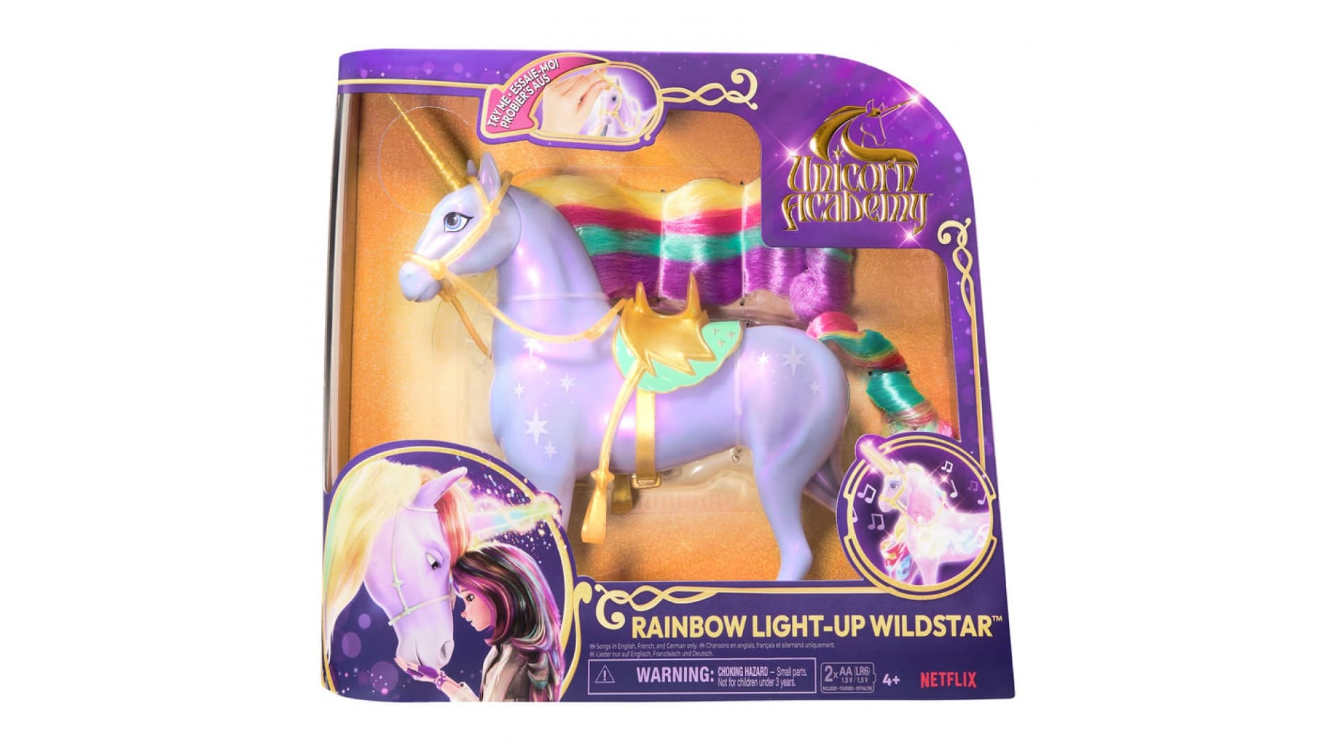 Academia Unicornilor unicorn luminos curcubeu Wildstar 28 cm