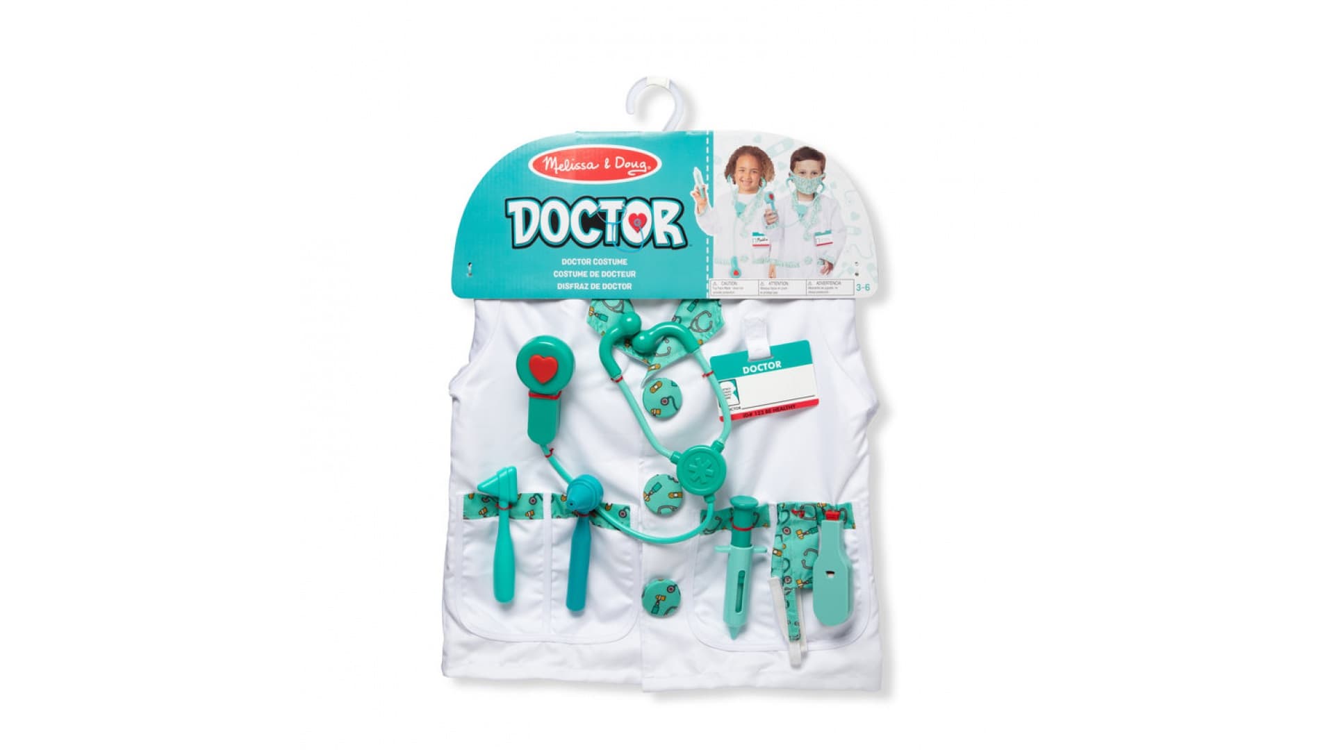 Melissa & Doug costum de doctor pentru copii cu accesorii