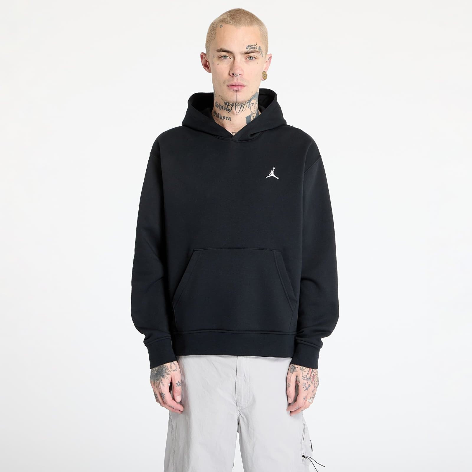 Sweatshirt Jordan Brooklyn Fleece Men's Pullover Hoodie Black/ White S