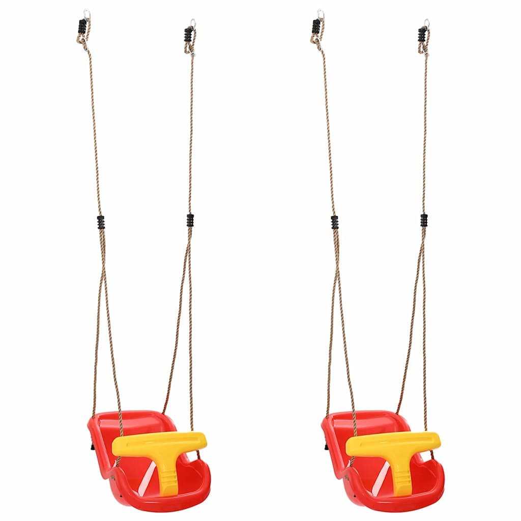 vidaXL Leagăn pentru bebeluși 2 pcs Roșu 36 x 43 x 42 cm Plastic
