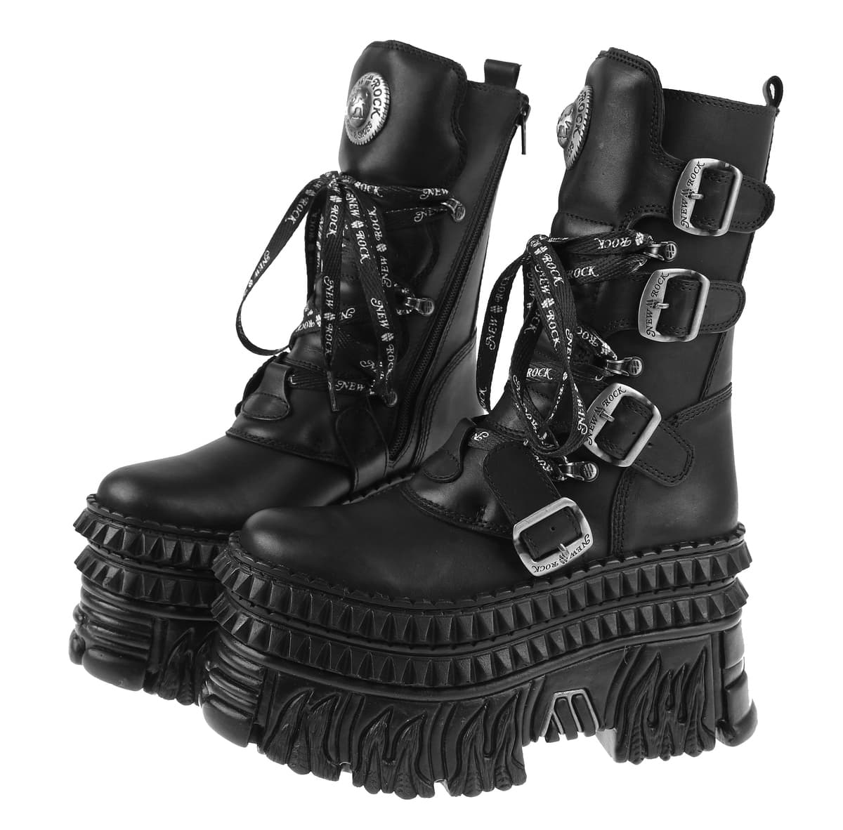 Cizme NEW ROCK - CRUST NEGRO, FIRE CASCO NEGRO 36