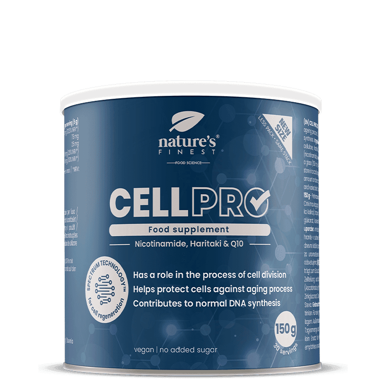 Nature's Finest Cell PRO | băutură pentru longevitate | niacină, CoQ10, haritaki + vitamina C