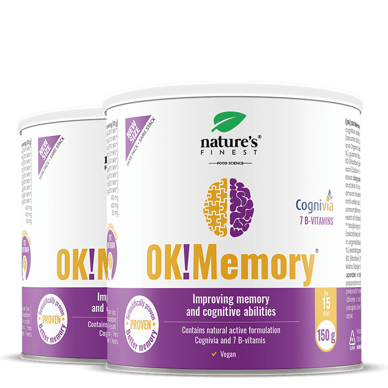 Nature's Finest OK!Memory | băutură pentru memorie și concentrare | sprijin pentru claritate mentală + funcții cognitive | Cognivia, colină