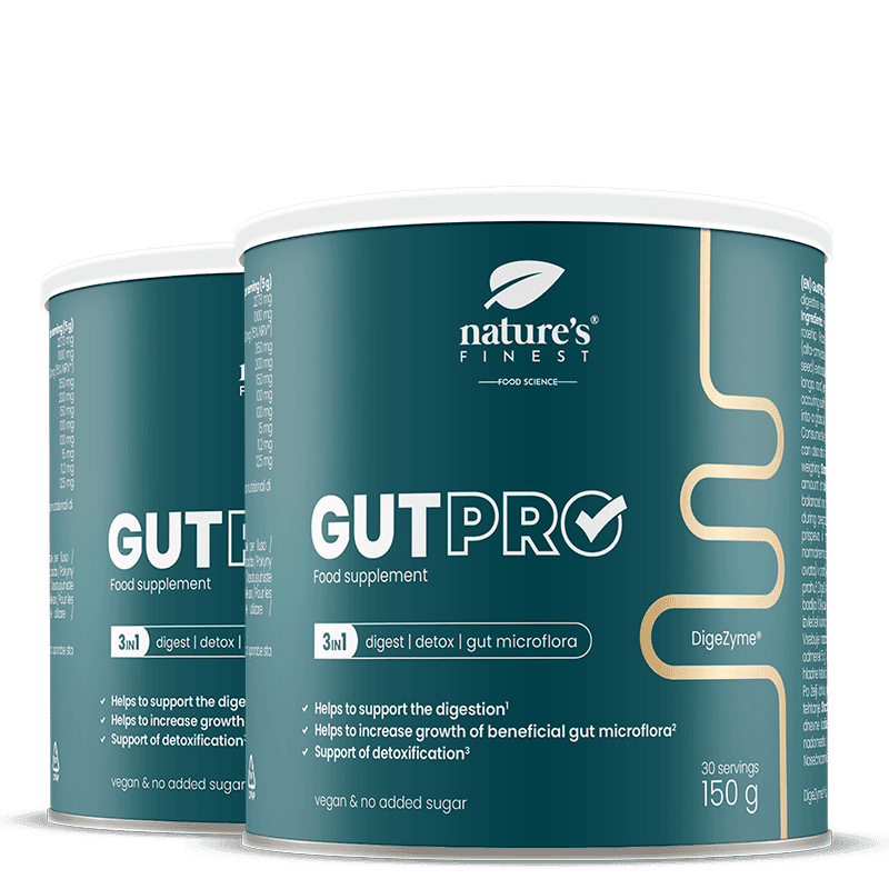 Nature's Finest GutPRO | enzime digestive și fibre | susținere echilibru intestinal, detox și digestie | amilază, protează, lipază, celulază,