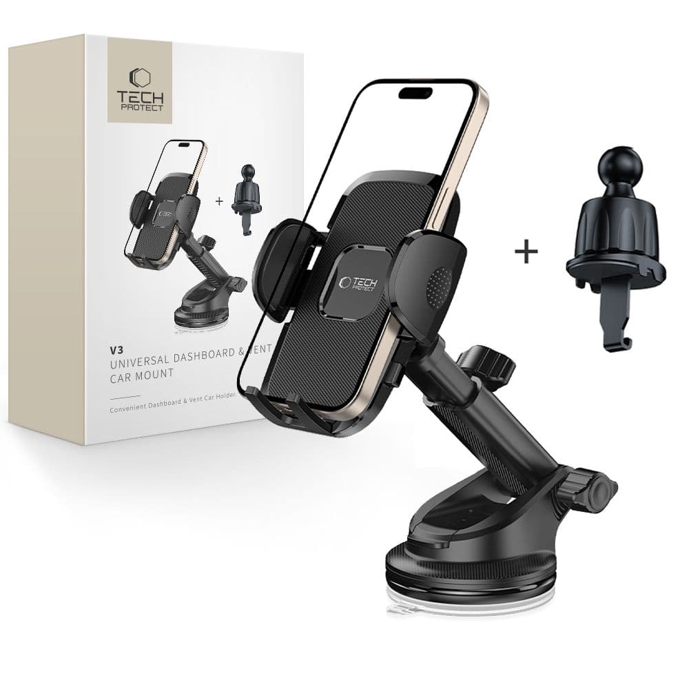 TECH-PROTECT V3 Suport universal pentru telefon auto negru