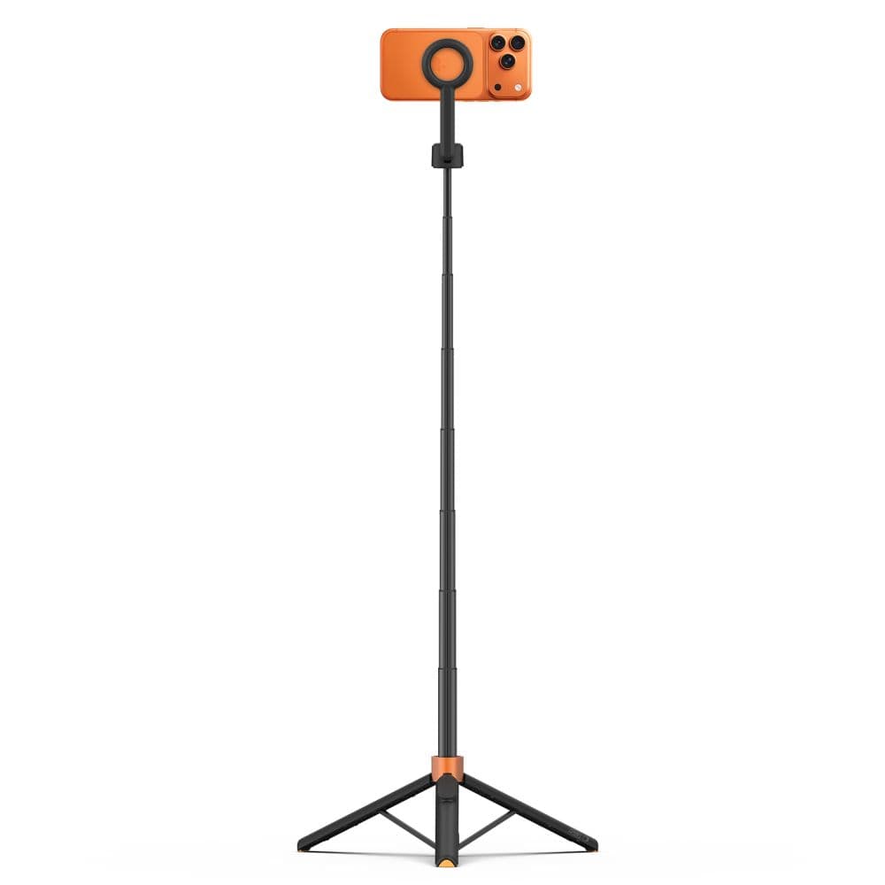 TECH-PROTECT L10S Bluetooth selfie stick / tripod cu MagSafe BLACK / ORANGE