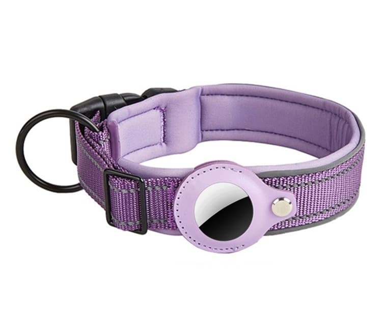 PROTEMIO GLOWY PAW Zgardă reflectorizantă pentru Apple AirTag DIMENSIUNE: S - violet