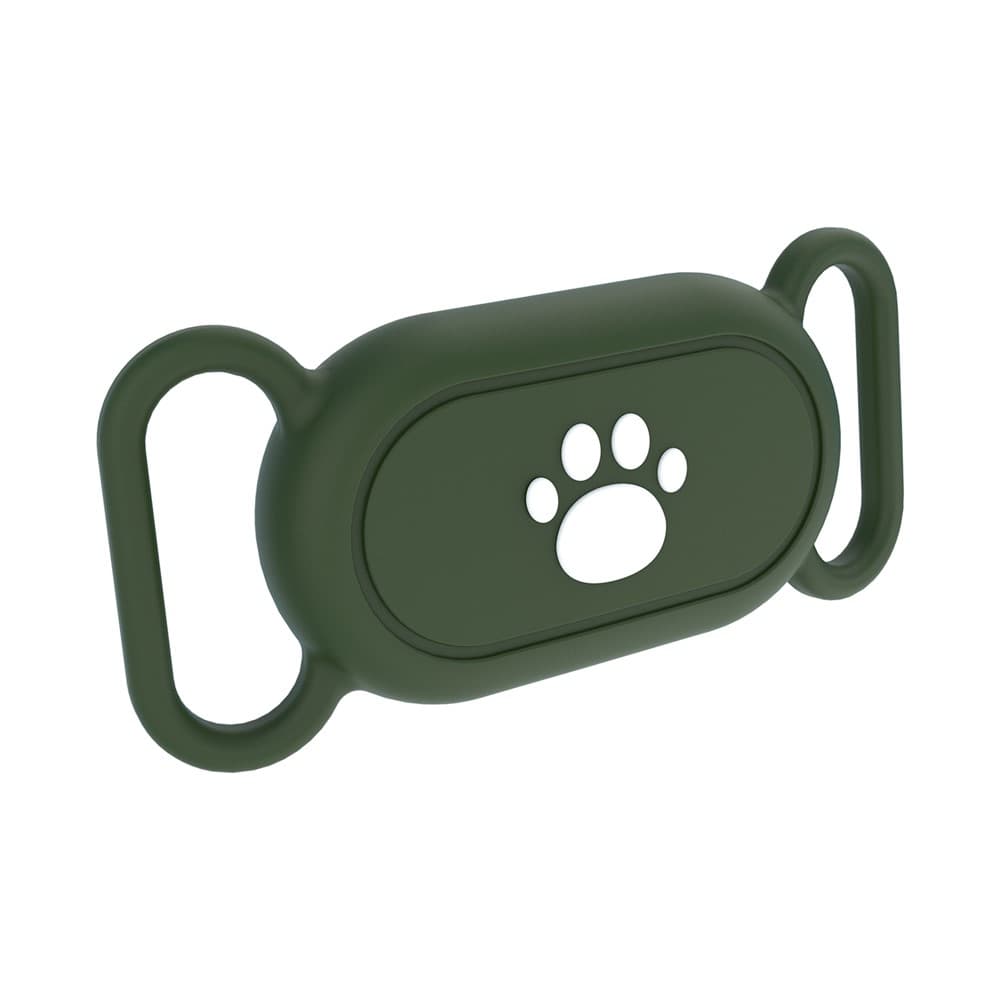 PROTEMIO PET LOCATE Husă pentru Samsung Galaxy SmartTag 2, pentru zgarda de câine / pisică, verde închis
