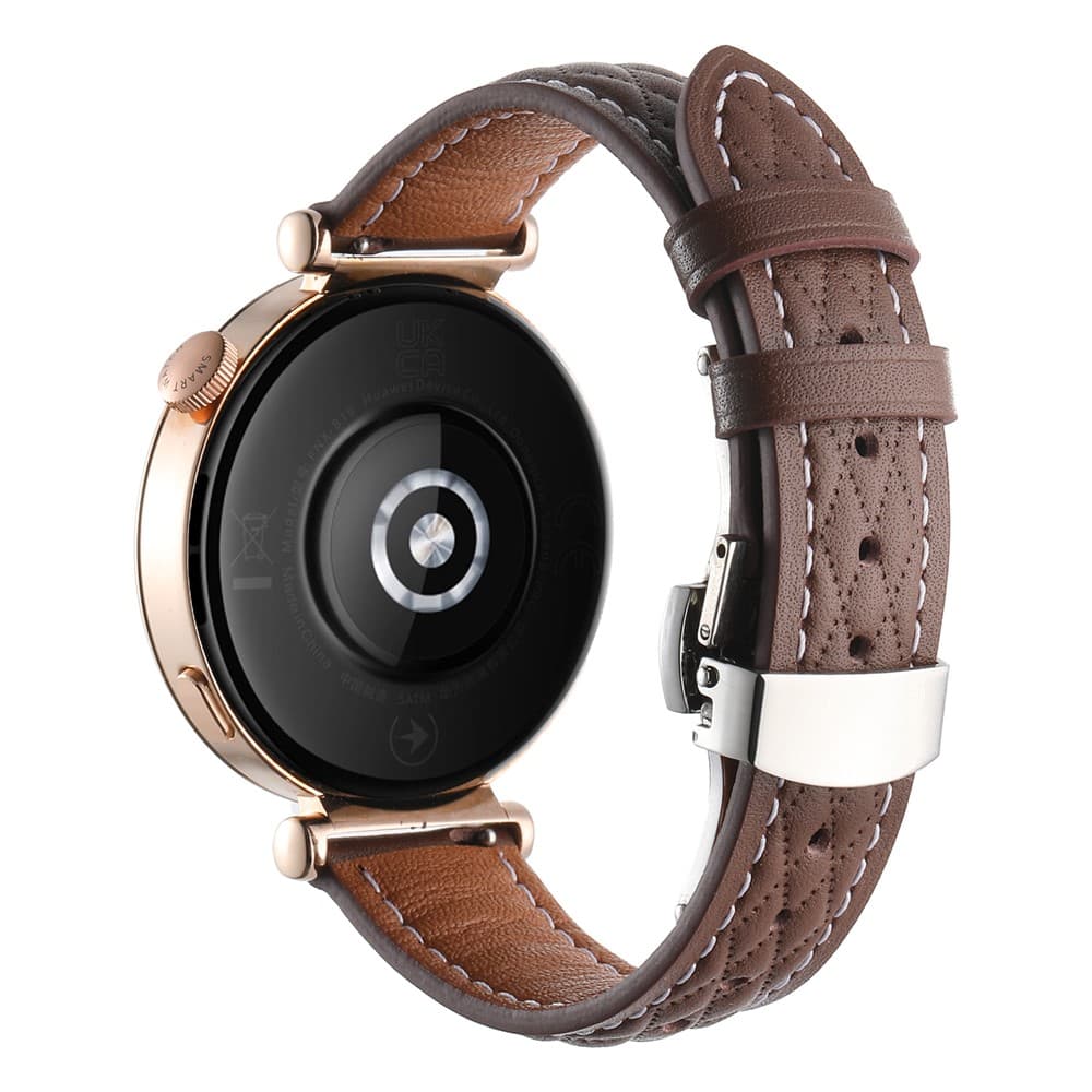 LATTICE BAND Curea din piele pentru Huawei Watch GT 6 41mm / GT 5 41mm maro închis