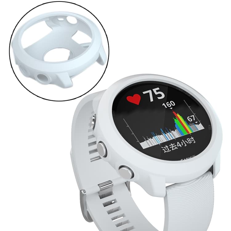 TPU HALF COVER Carcasă pentru Garmin Forerunner 645 alb