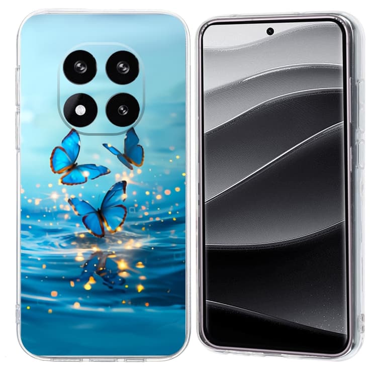 ART TPU Capac de protecție pentru Xiaomi Redmi Note 14 Pro 5G BLUE BUTTERFLIES
