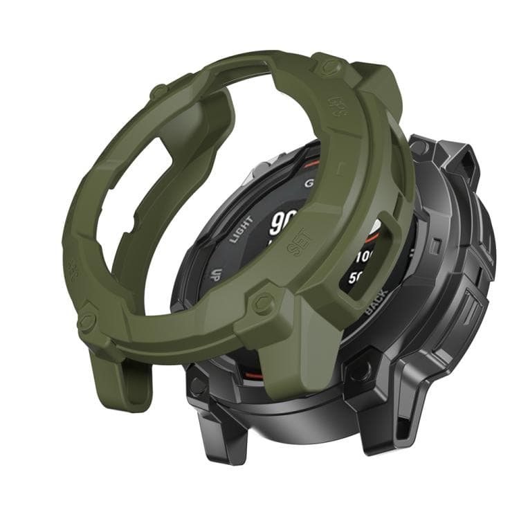 TPU HALF CAPAC Capac pentru Garmin Instinct 3 Solar 50mm verde