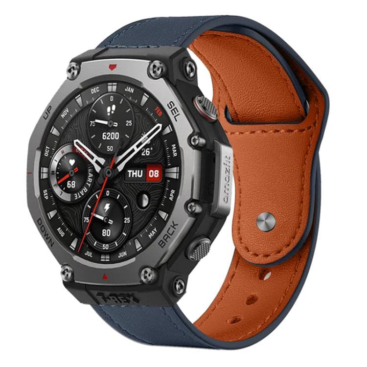 xDfind LEATHER Curea din piele pentru Amazfit T-Rex 3 albastru