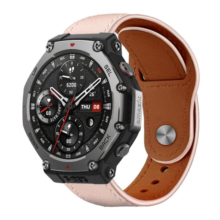 xDfind LEATHER Curea din piele pentru Amazfit T-Rex 3 roz