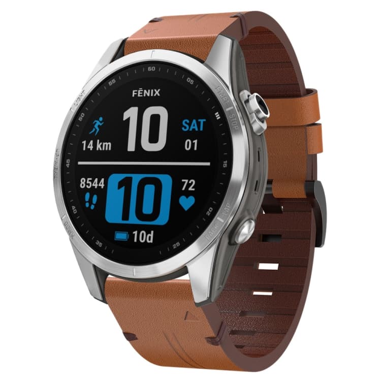LEATHER Curea din piele pentru Garmin Fenix 7S / 7S Pro / 7S Solar / 7S Sapphire brown