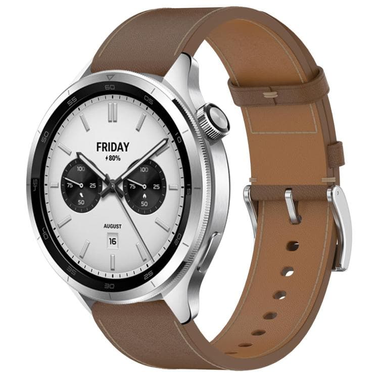 LEATHER Curea din piele pentru Xiaomi Watch S4 maro