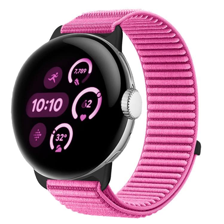 Curea de schimb din NYLON pentru Google Pixel Watch 4 45mm / Pixel Watch 3 45mm roz închis