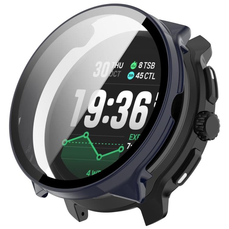 PC FULL COVER Plastic husă cu sticlă pentru Suunto Race 2 albastru