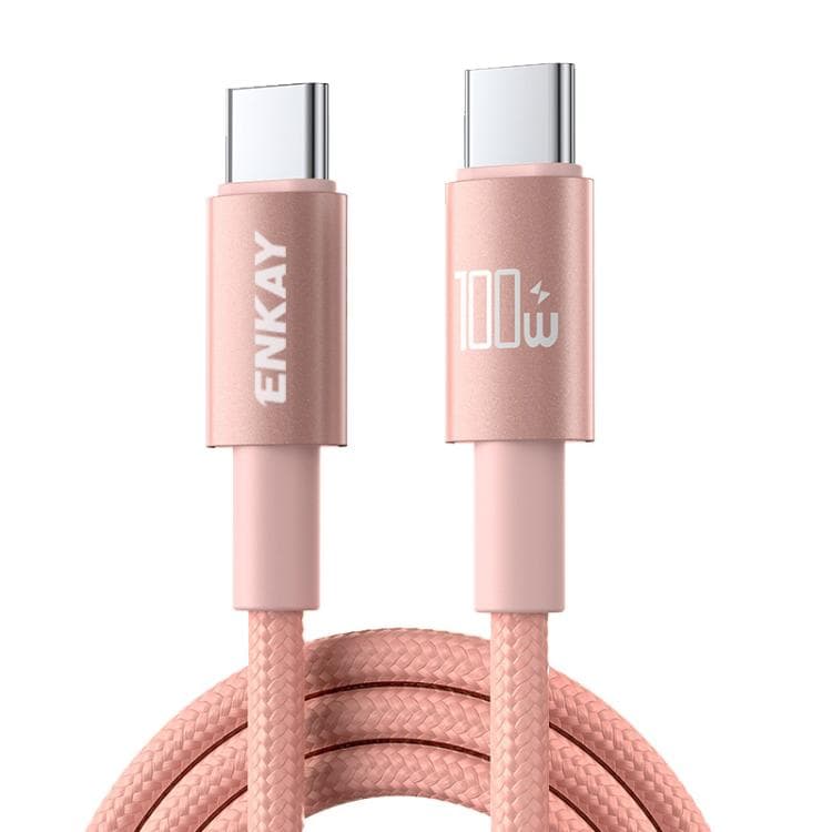 ENKAY PD100 Cablu USB-C cu încărcare rapidă 100W 2m roz