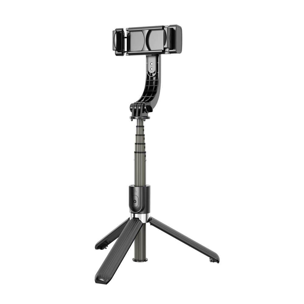 Stick selfie L08 Bluetooth cu stabilizator negru