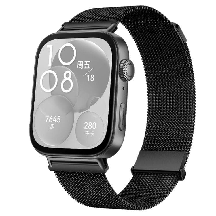 MILANESE Curea metalică pentru Huawei Watch Fit 4 / Fit 4 Pro / Fit 5 / Fit 5 Pro neagră