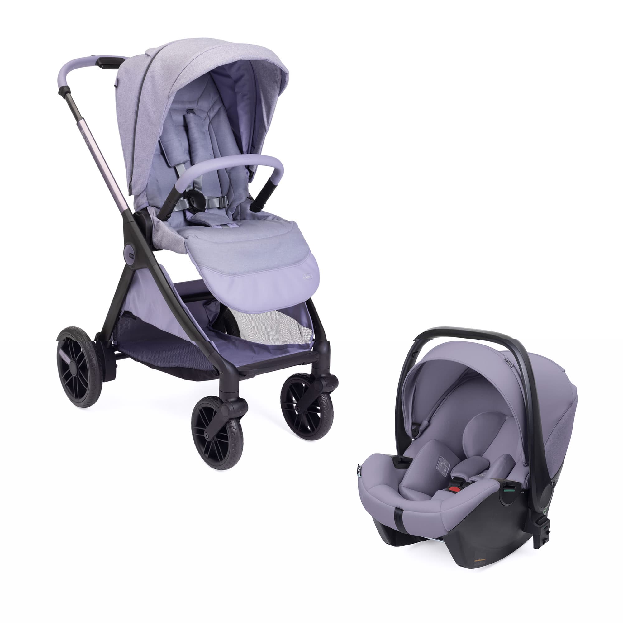 Carucior 2 in 1 Chicco Bellagio, scaun auto Kory Plus I-Size Resigilat, Lavander Glaze, 0luni+