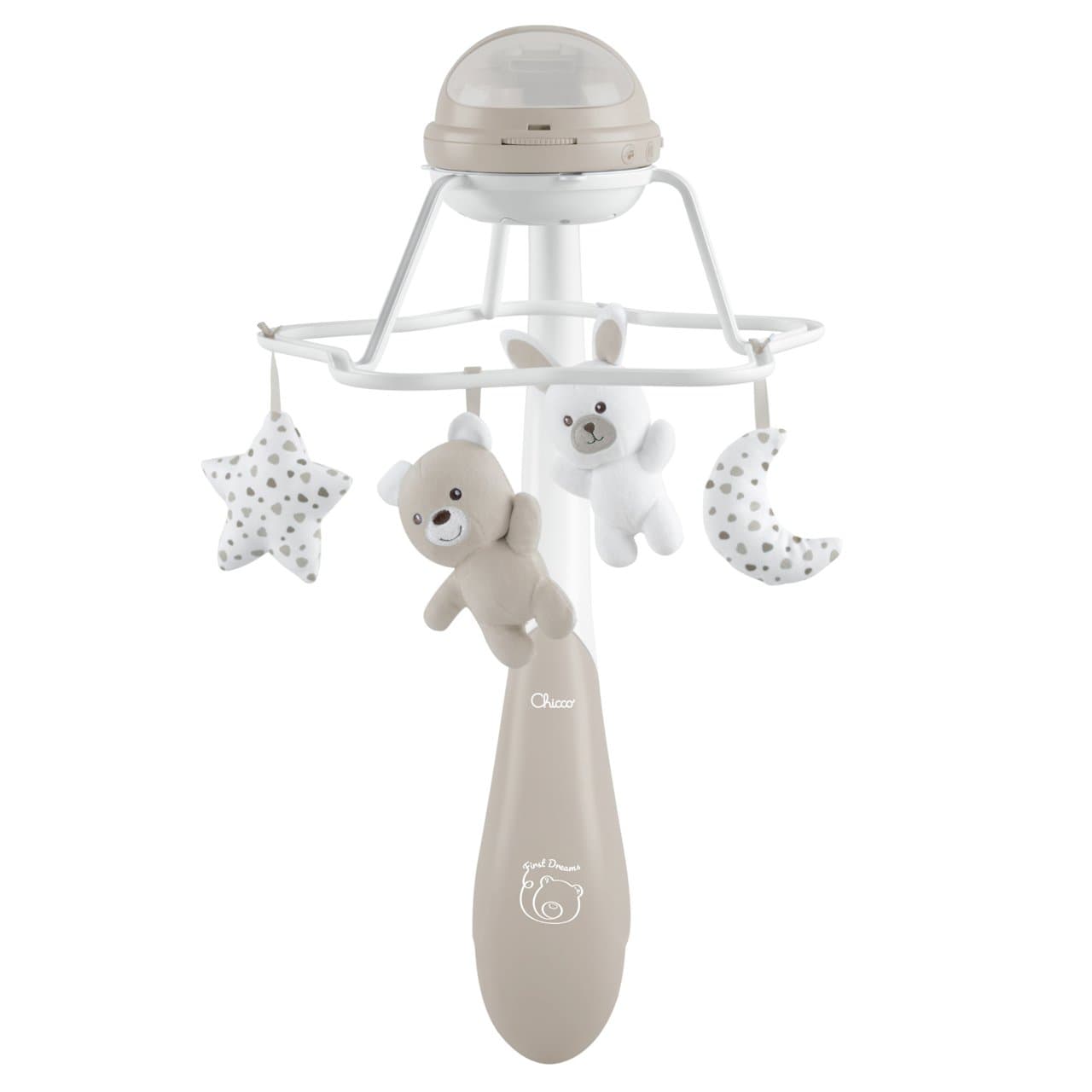 Carusel muzical 3 in 1 Chicco Rainbow cu proiectie, unisex, 0 luni+