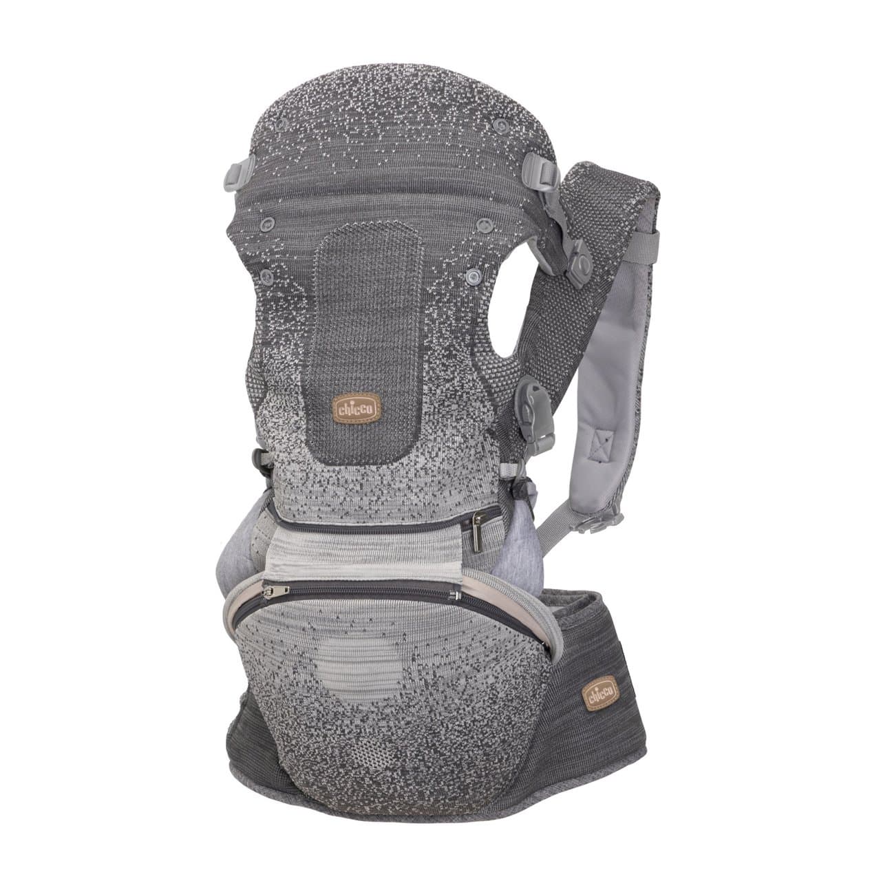 Marsupiu ergonomic multifunctional Chicco Airy Hip Fit 3 in 1, Pebble (Gri), 0 luni+