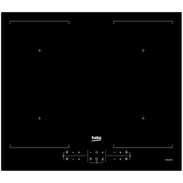 Plita incorporabila Beko HII64201F2HT, inductie, 4 arzatoare, 2 zone IndyFlex, Negru