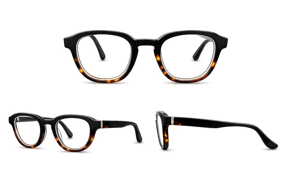 Ochelari pentru claritate la citit oval Narcis Style - Negru cu maro