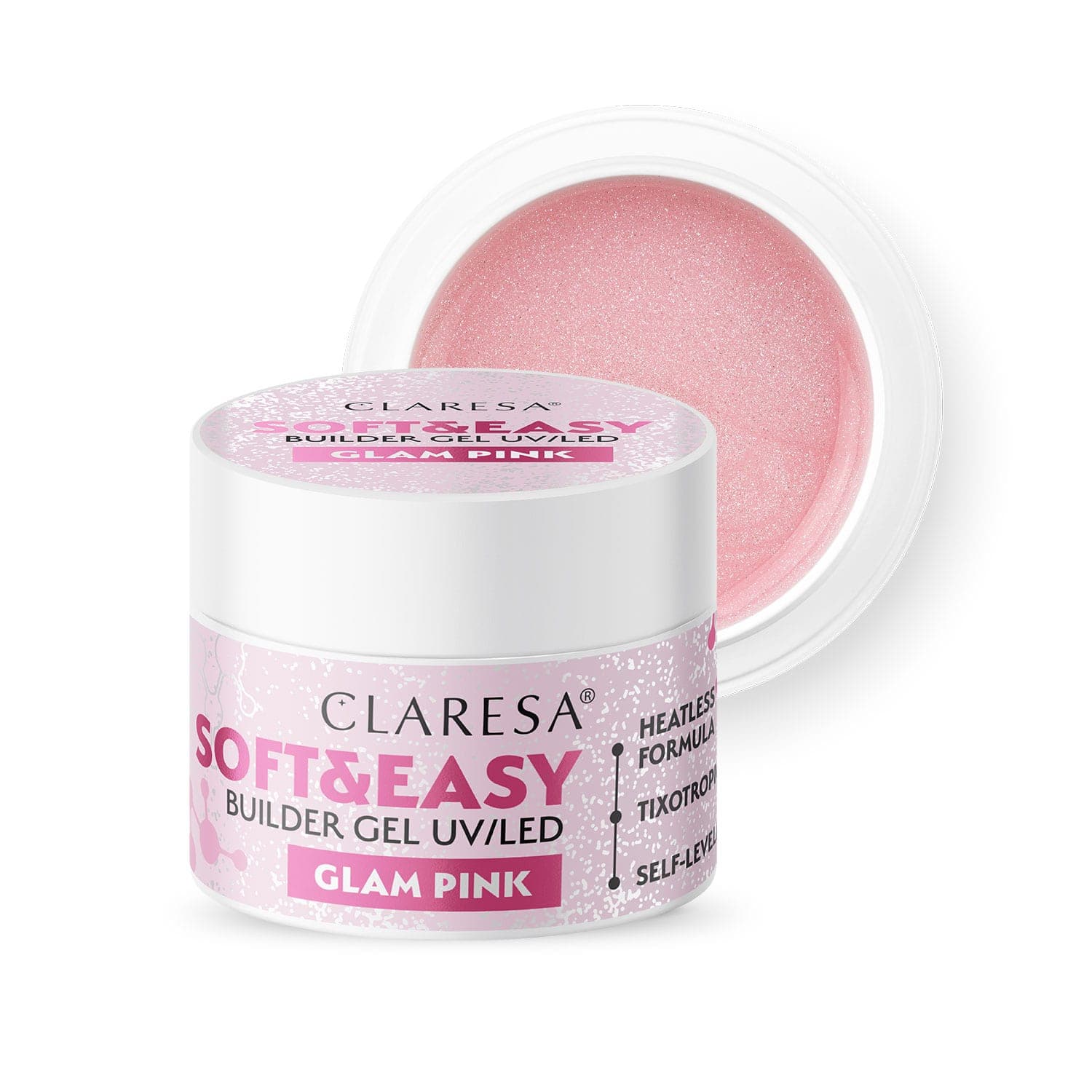 Claresa Soft & Easy Glam Pink Builder Gel 90g