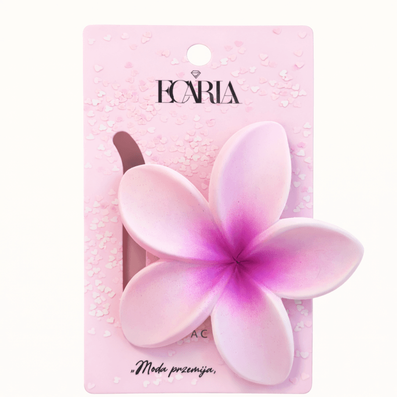 Cataramă de păr eCarla Floare roz mat ombre SP382