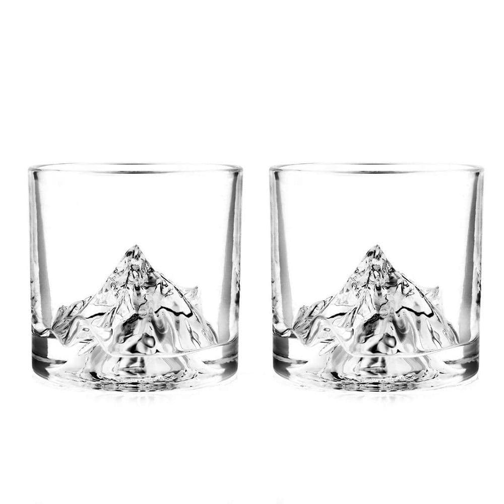 Set pahare pentru whisky LIITON 1006969, Cristal, 250 ml, 2 buc, Fund 3D, Transparent