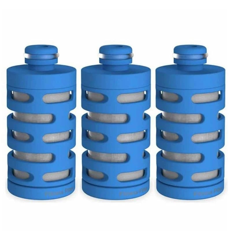 Cartus de filtrare pentru sticla de apa Philips AWP287/58 GoZero Fitness, 3 buc., Elimină 99% din clor, Albastru