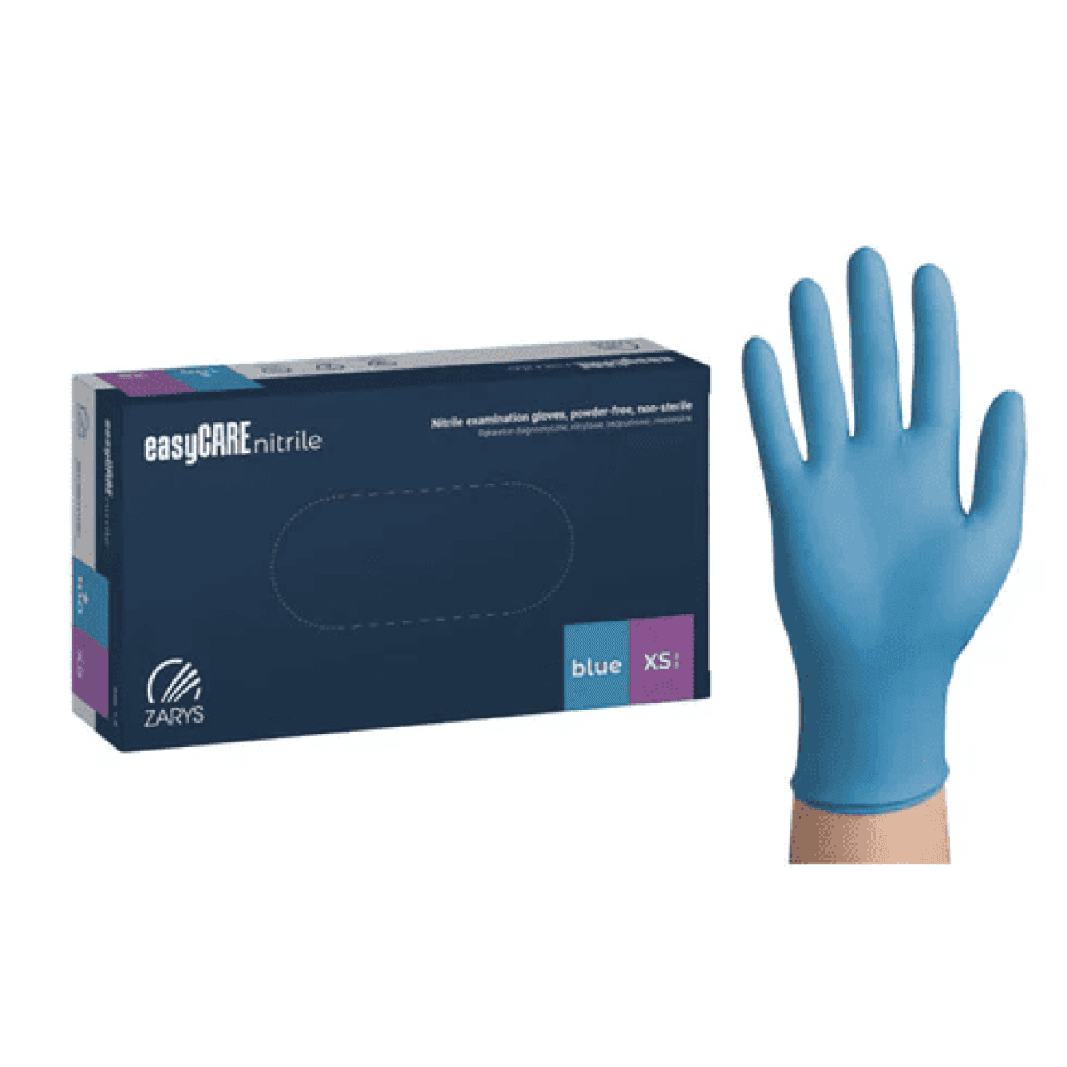 Manusi nitril nepudrate EasyCare cutie 100 buc. marime M Albastru - ECA-M