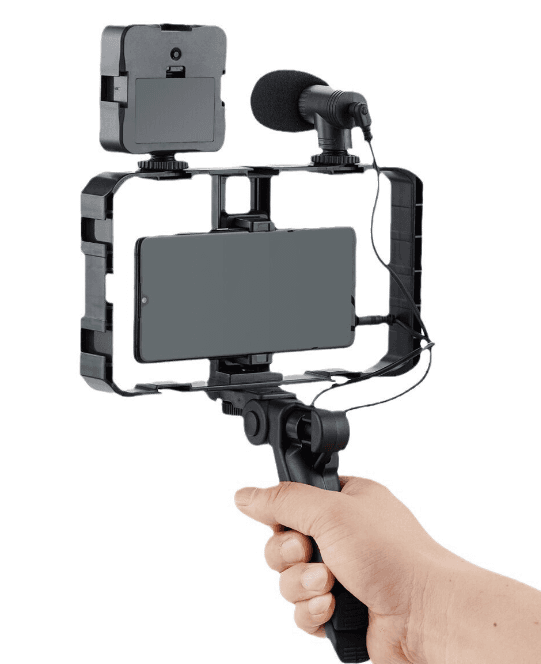 UB Selfie Stick pentru telefonul mobil AY 49X lumina complementara LED trepied microfon