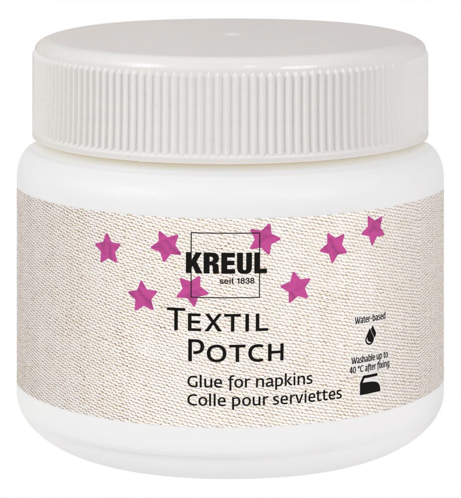Adeziv E i Lac KREUL Potch pentru Tehnica servetelului pe Textile , 150 ml