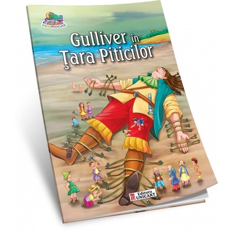 Carte de colorat E i poveE ti , Gulliver A n Tara Piticilor, tip A5, 16 pagini